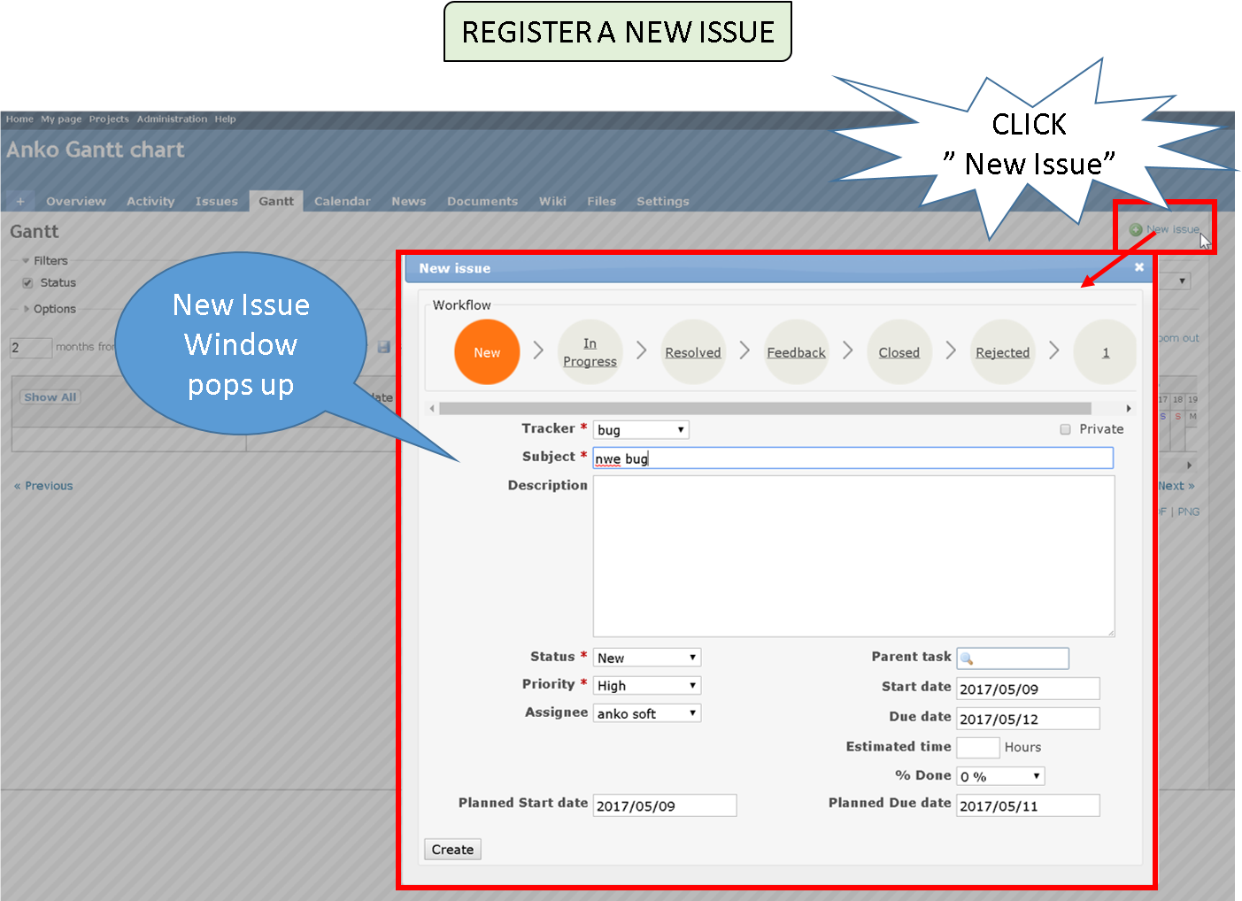 Redmine Gantt Chart Plugin