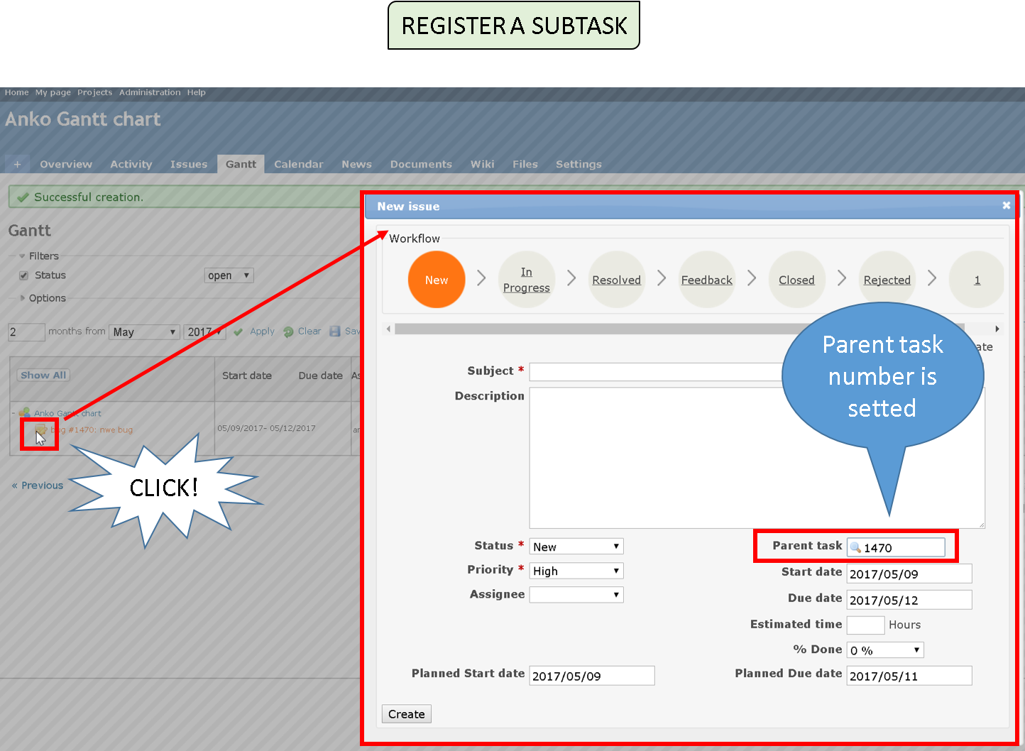 Redmine Gantt Chart Plugin